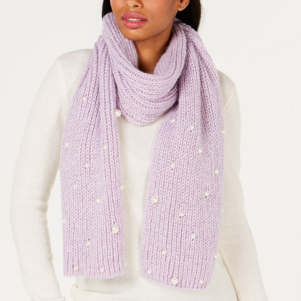 Betsy Johnson Lavender Pearl Scarf